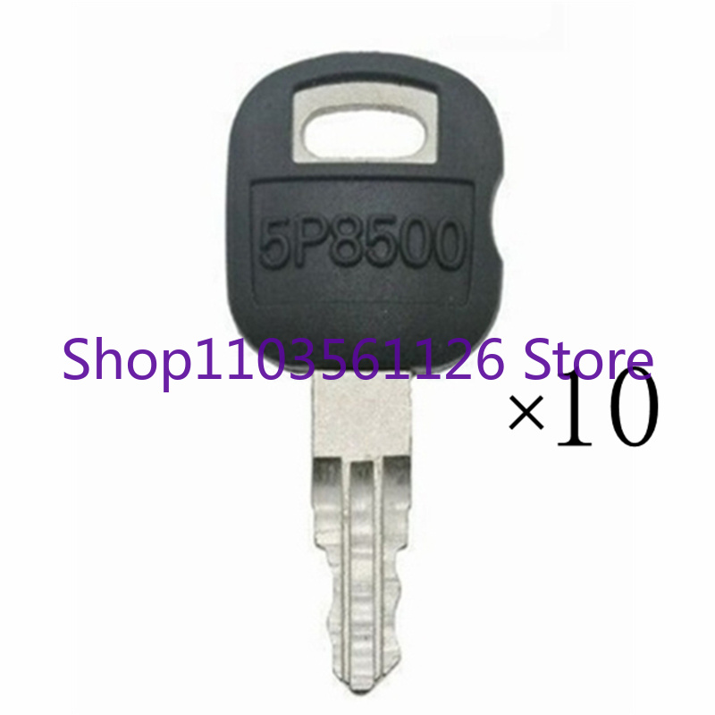 Heavy Equipment Caterpillar - 10pcs Ignition Key Set Old Style
