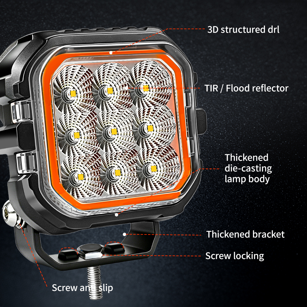 HL Heavy Duty 4 Inch LED Work  - Heavy Equipment Trailer のレビューと価格
