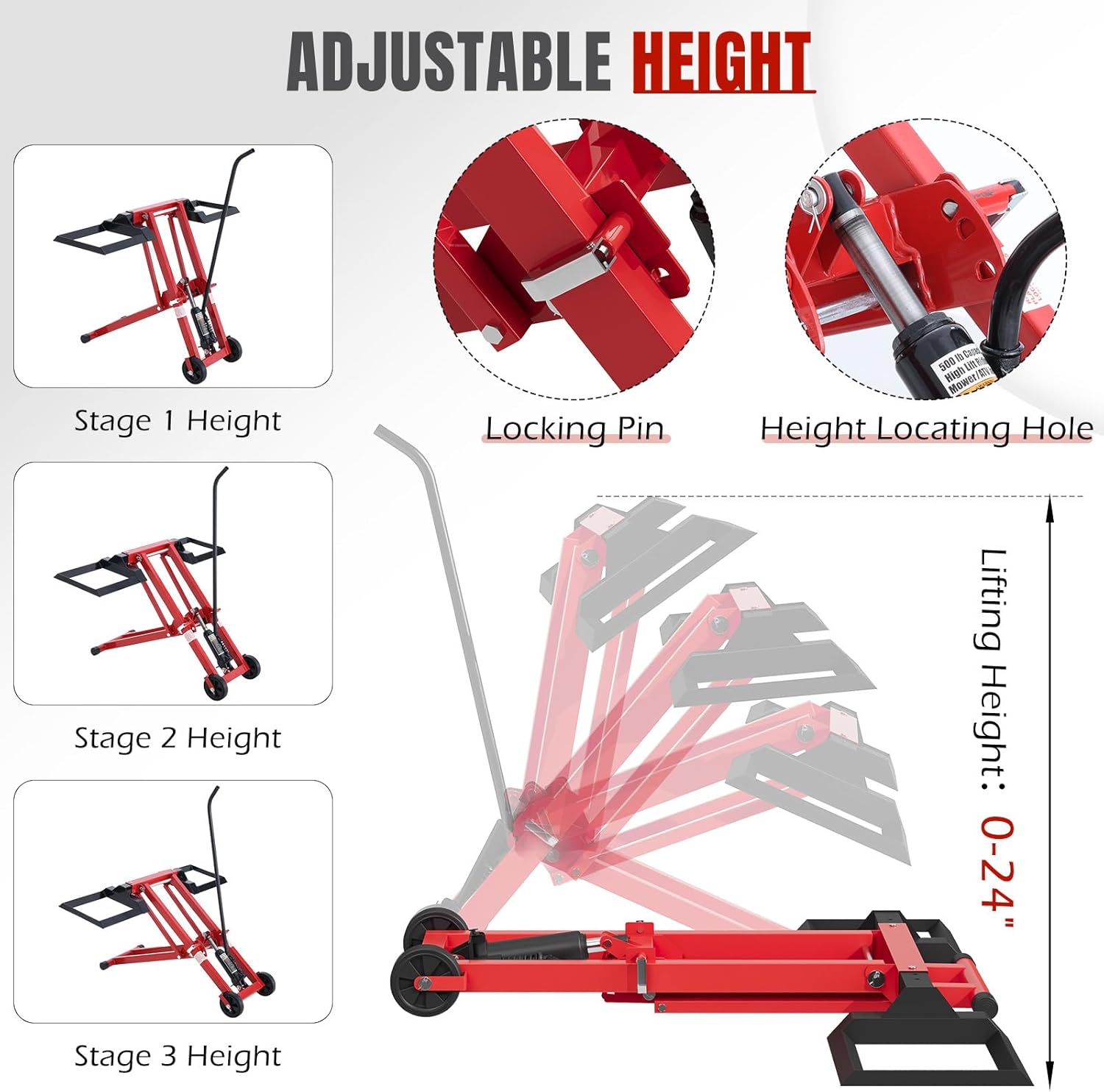 500LB Hydraulic Mower Lift for - Hydraulic Floor Jack のレビューと価格