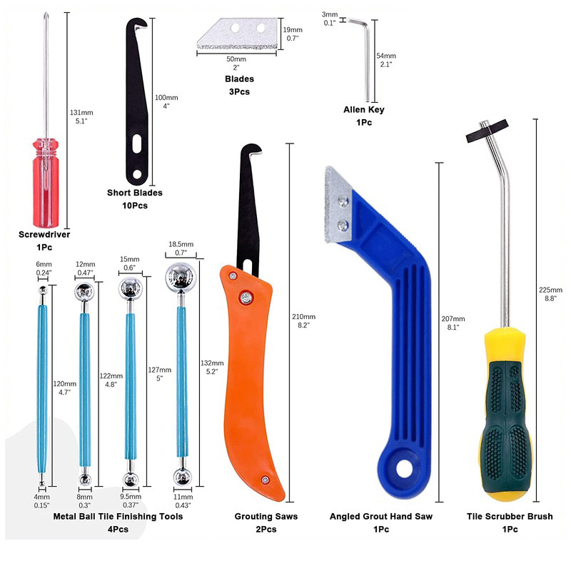Grout Removal Tools 22 Pcs  Se - Brick Cutting Saw のレビューと価格