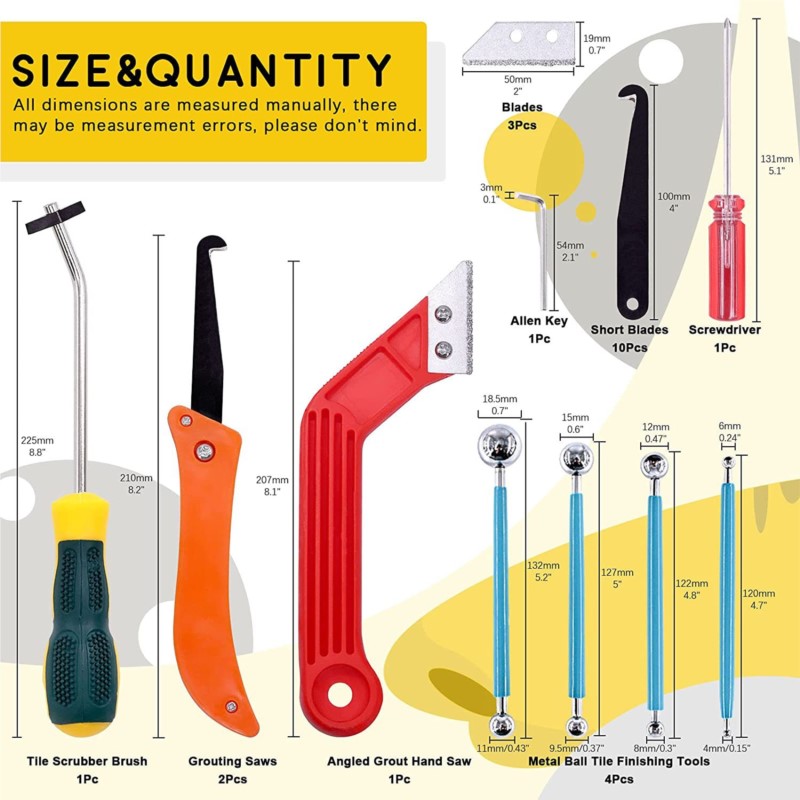 Grout Removal Tools 22 Pcs  Se - Brick Cutting Saw のレビューと価格