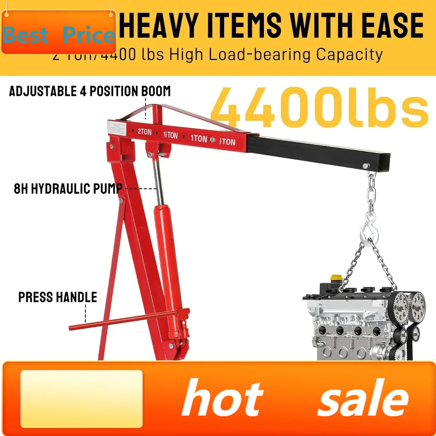 BestsellerEngine Hoist 2 TON F - Hydraulic Floor Jack のレビューと価格