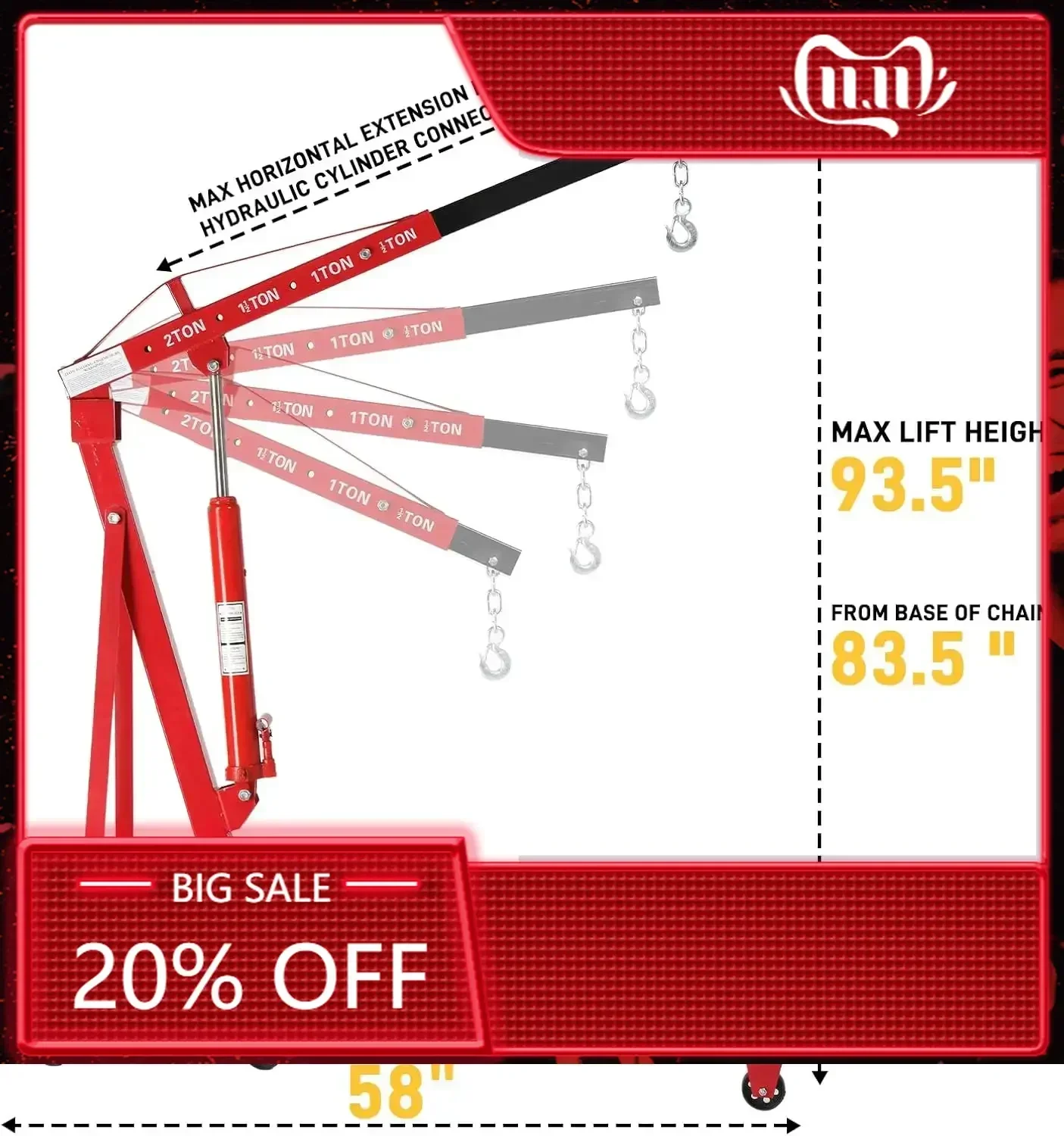 BestsellerEngine Hoist 2 TON F - Hydraulic Floor Jack のレビューと価格