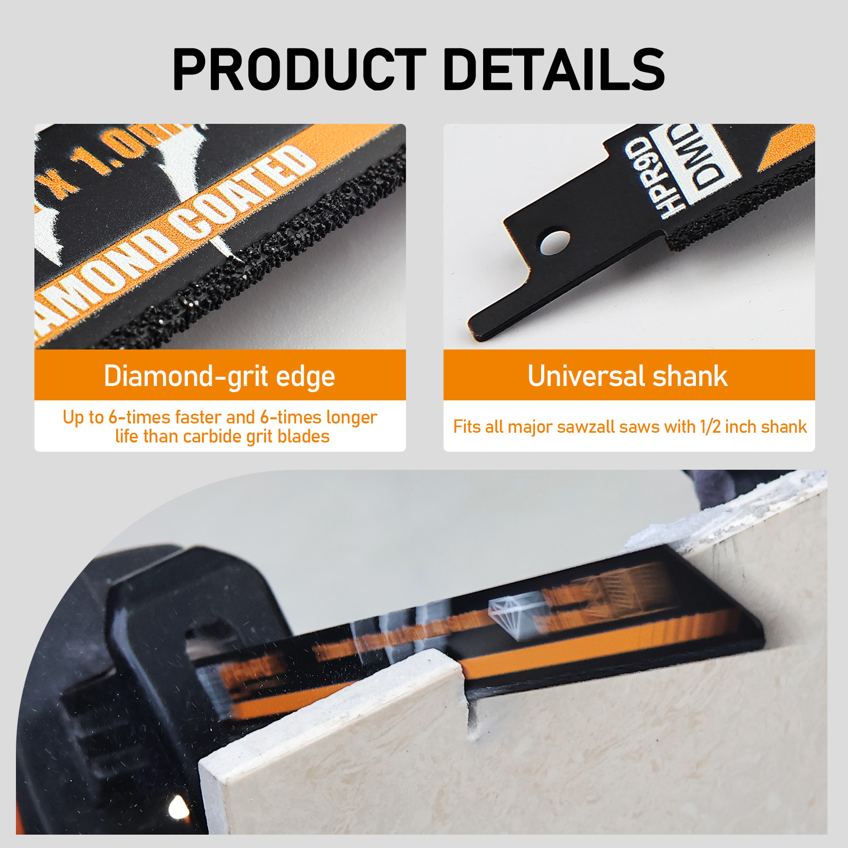 HAPU 3PCS Diamond Coated Recip - Brick Cutting Saw のレビューと価格